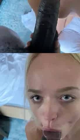 Teen slut with sexy feet get black cock hard