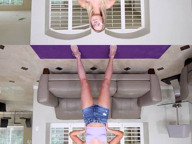 Sexy blonde teen blowjob and gangbanged then creampied