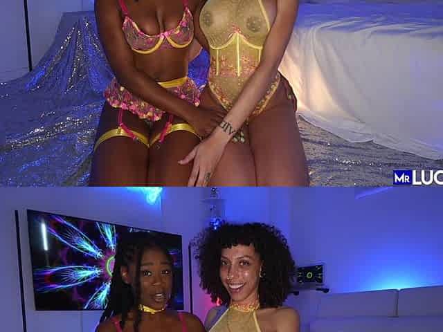 2 Rod Hungry Sexy Lustful Strumpets Willing For Intensive Trio
