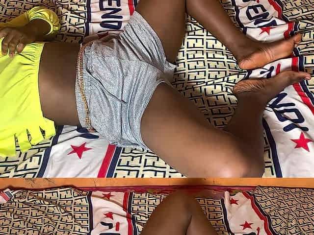 Afro Hot Black teen banged in her nicker