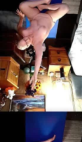 Vee Does In nature's garb Yoga Then Masturbates To Climax!