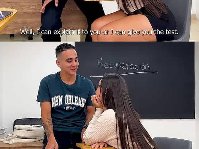 I Fuck My Classmate's Big Cock to Help Me with My Homework and He Cums on My Face! Daniela Andrea