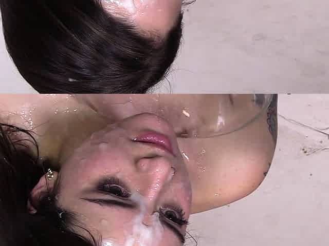 Beautiful latin brunette blowjob