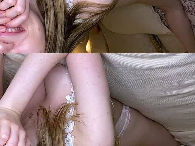 Beautiful blonde nanny and big boobed blonde MILF get pumped