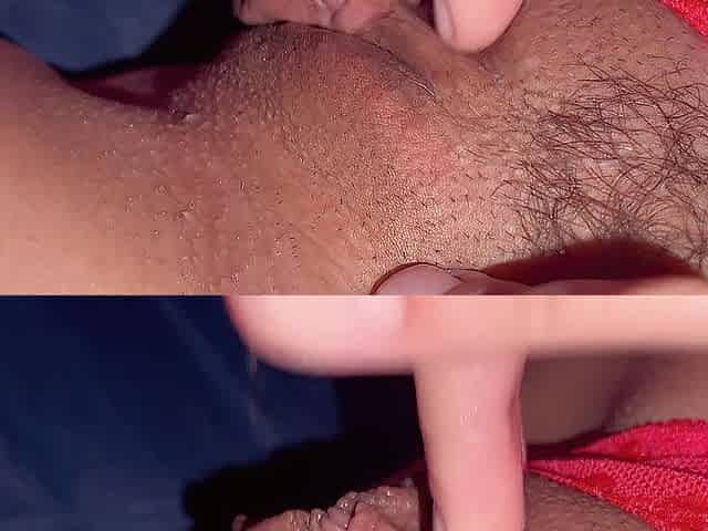 Close-up. How a woman has an orgasm