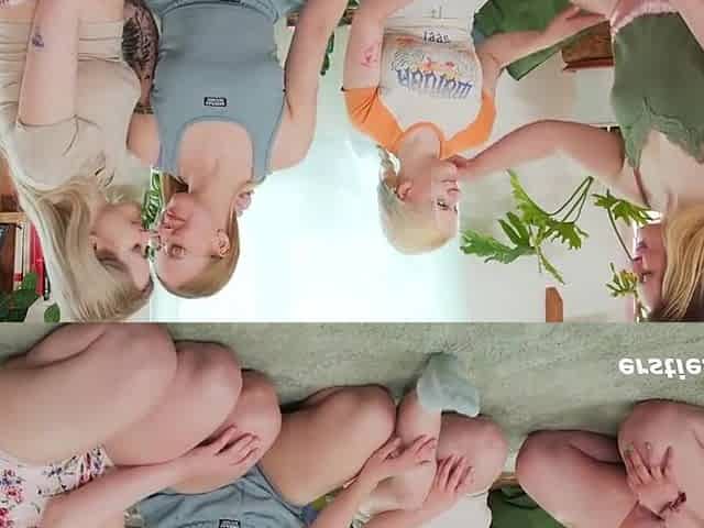 Lindsey Cruz And Amber Kawaii In Lesbian Foursome Opens All Senses And Pussies