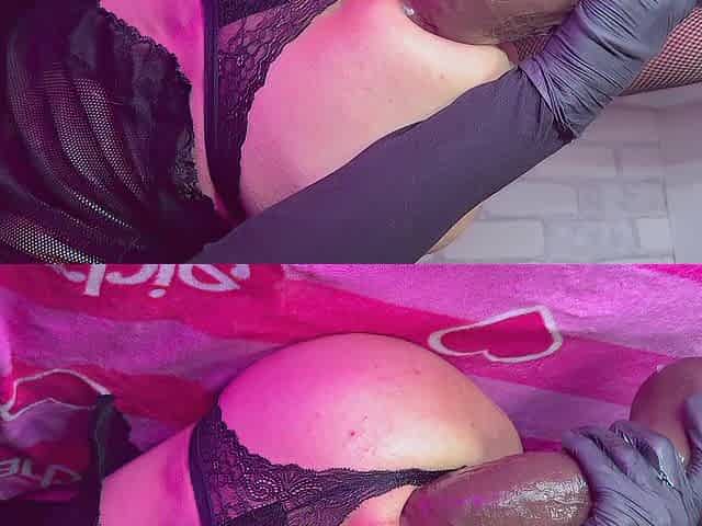 Hot Femboy Side Screw BBC Vibrator With Pulled Pants And Anal Gape