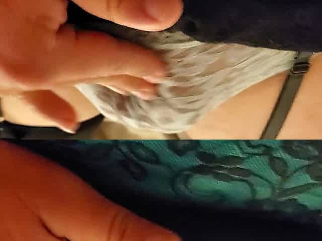 Sissy playing with clitoris