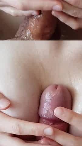 He Cummed Between My Tits!