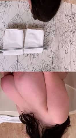 Busty brunette solo masturbation