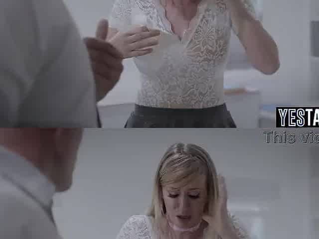 Sleazy aged boss manipulates and bangs his large bazookas luscious mother I'd like to fuck secretary