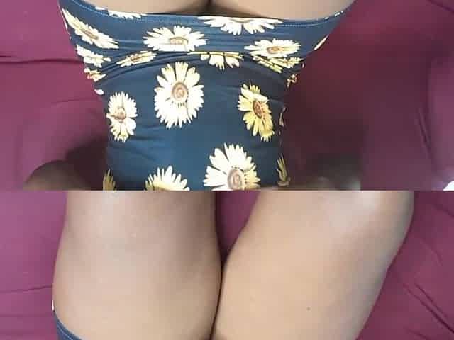 Manic ebony gal masturbating with her vibrator
