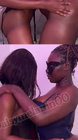 Ebony Lesbian Couple Invite Black Dude with a Huge Dick to a Threesome