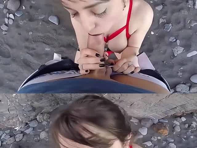Hot Spanish Duo Fucks Passionately On The Beach