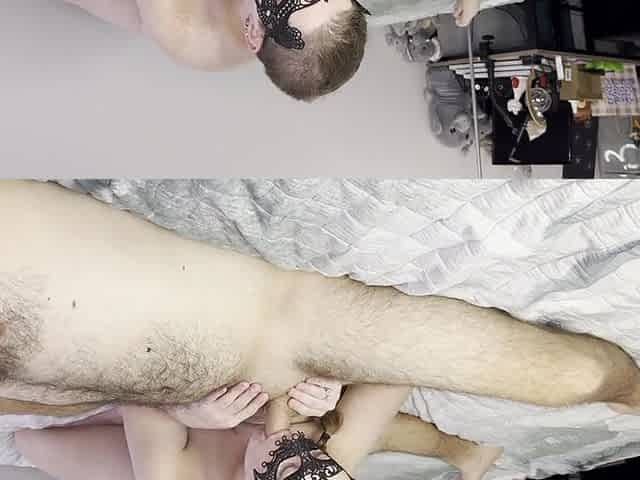I made my roommate take my cum