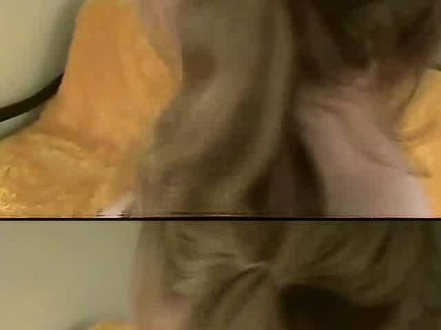 Haley Scott in Lingerie and Pantyhose Giving Headjob