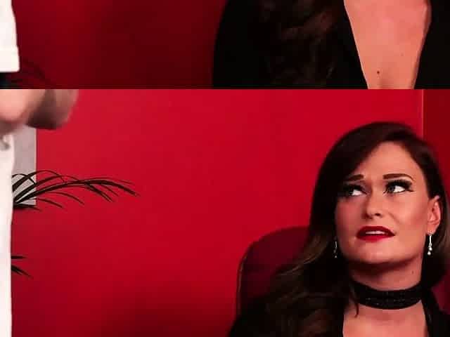 Posh lady voyeur judging guys handjob