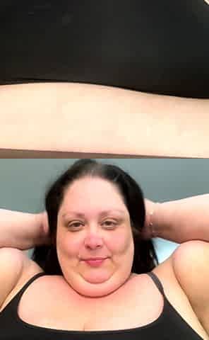 Busty curly brunette with big boobs fucks on couch