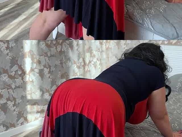 Older mother i'd like to fuck is not shy when her suit hugs her large booty