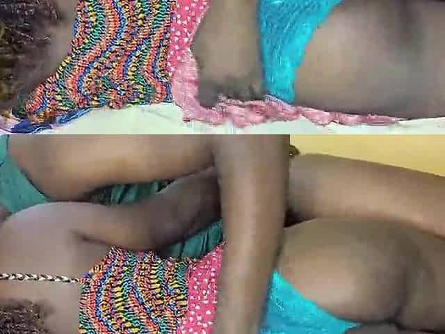 An Angolan black woman gives in to a wild, coarse porn scene, engaging in missionary and doggy position pounding