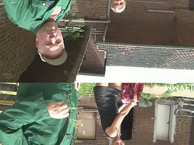 Country stud Oliver gets a blowjob from wrinkled village slut Claudia