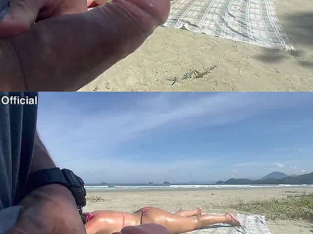 Big ass showing her ass in a micro bikini