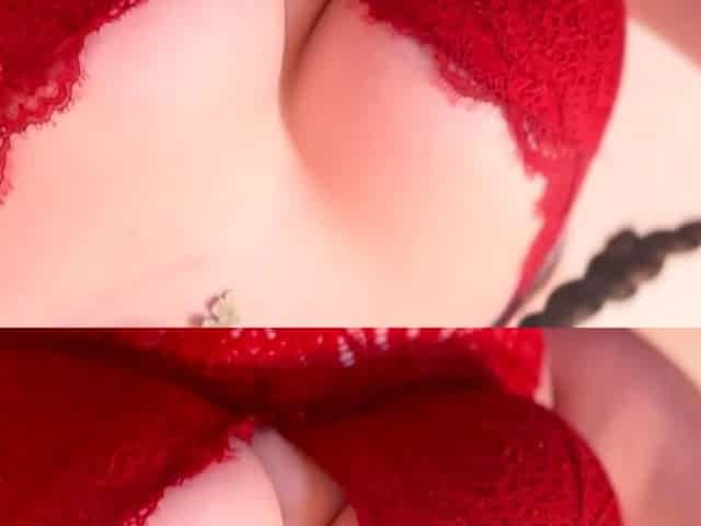 Pov cumshot from a tit fuck in close up