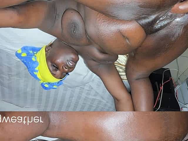 Thick Ebony Taking Huge Cock Ass up