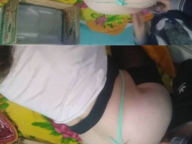 I Watch Porn on the Netbook and I Pull Down Her Pants with Her Rich Green Thong with a Bow