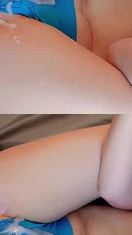 Oops! Stepsister Accidental Anal During Rubbing! First Time in My Tight Ass Then Destroyed My Pussy!