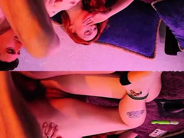 Horny redhead gets load of cum after hard anal pounding live
