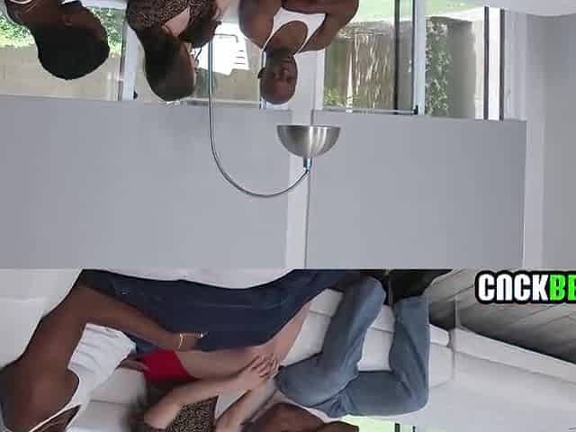 Sexy Wife Orders Cuck See Her Three-some Screwing Ebony Weenies