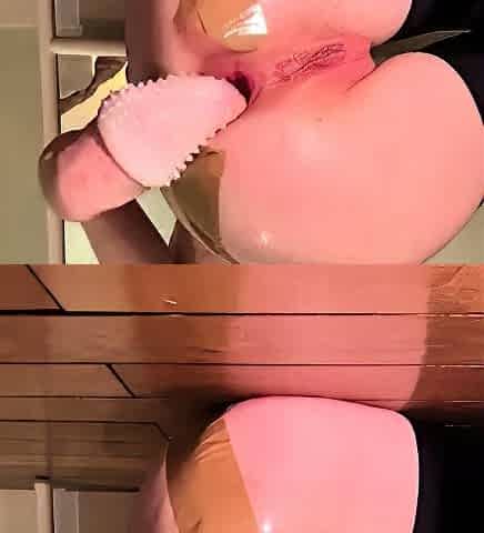 SpicySugarBulle Pounding my clear dildo in my anal slut