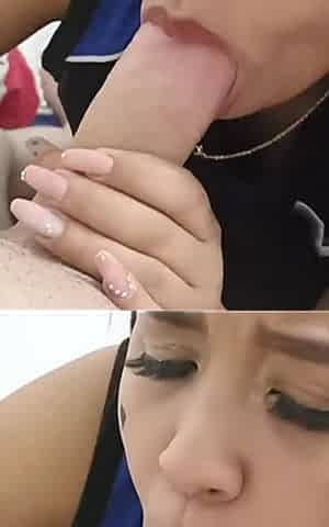 In Love with My Neighbor I Invited Her to Have a Cup of Coffee Then I Ended up Putting My Big Dick in Her Mouth and She Swallows