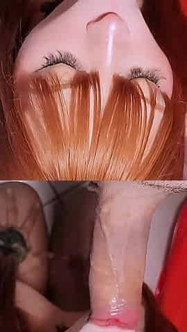 Boyfriend Fucks Redhead and Cums in Her Mouth in the Morning - Close-up