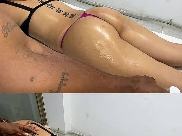 The neighbour asked me for a massage with a glad ending