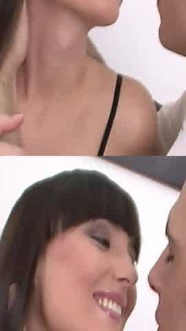 Skinny Brunette Stretched Wide Dripping in Intense Hardcore Pound