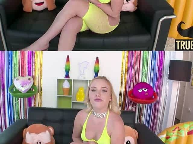 The bubble butt of a freshly minted Dixie Lynn is quite inviting to penetrate