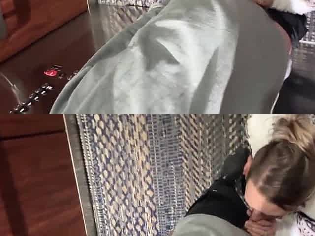 Whore Wife Bent Over in Elevator VERY Risky