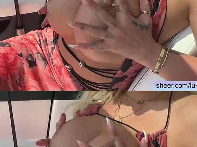 Large Breasts Blond Bombshell Kali Roses Bangs On Road Voyage