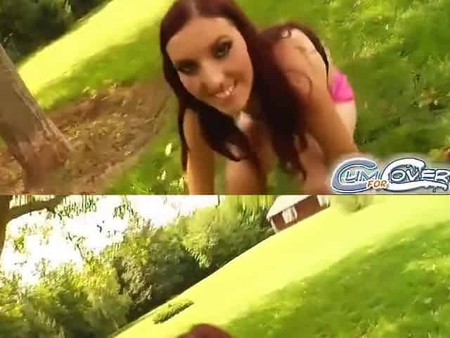 Thin Chick Orally Pleasures Four Guys For Cum Bath