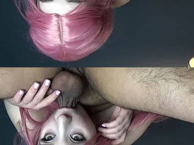 Amateur housewife blowjob and handjob with cumshot