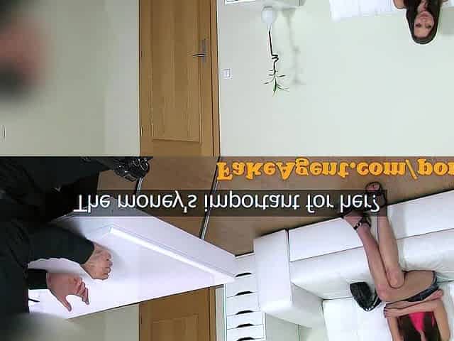 FakeAgent Hawt brunette hair hottie gets booty spunked over in Casting