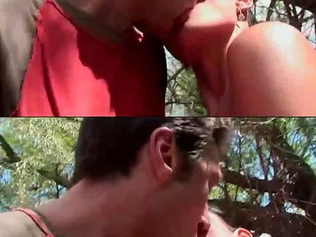 Cocky outdoor doggystyle anal analingus erects into gangbang missionary DP.
