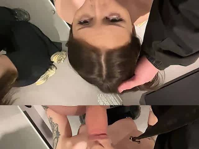 I dragged a stranger into the locker room to get a load of cum
