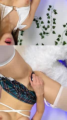 Jessy funny amateur teen brunette toying
