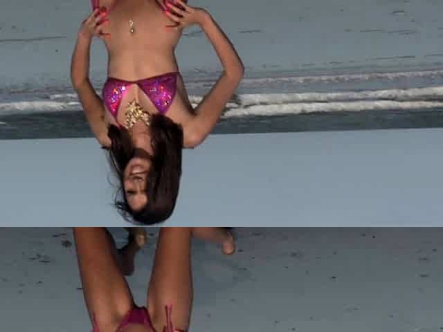 Beauty small tit amateur teen masturbating her shaved pussy