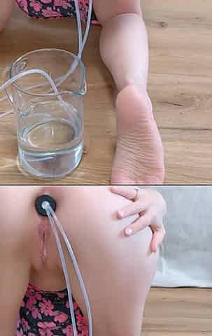 First Enema with My New Automatic Enema Device.