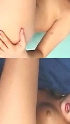 Blonde Babe Fingers Dripping Pussy to Squirting Ecstasy