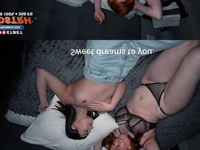 Stepfamilly Share a daybed in hotel room! Stepmom Taboo Ardent 3some!